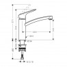 Hansgrohe Logis M31 páková drezová batéria 160, chróm 71832000