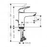 Hansgrohe Logis páková umývadlová batéria 100 s kovovou výpusťou s tiahlom chróm, 71171000