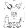 Alca - Dvojité kolienko G1“/8–23 s klapkami, P149Z