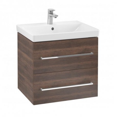 Villeroy & Boch AVENTO skrinka s umývadlom 580 x 514 x 452 mm, 2 zásuvky, Arizona Oak A88900VH + 41586001