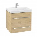 Villeroy & Boch AVENTO skrinka s umývadlom 580x514x452 mm, 2 zásuvky, Nordic Oak A88900VJ + 41586001