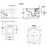 Villeroy & Boch O.NOVO predstenový set modul ViConnect, WC misa DirectFlush, sedátko SoftClosing, tlačítko biele 5660HR01SET1