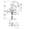 GROHE Bauedge batéria drezová stojanková chróm 31233001