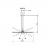 HANSAVIVA stropná hlavová sprcha 300 mm s vertikálnym sprchovým ramenom chróm 44270300