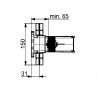 HANSA DESIGNO podomietkové teleso pre 2-odberné miesta 44010100