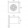 ZEHNDER Silent 100 kúpeľňový ventilátor axiálny, základný model ZSR100B