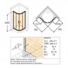 HÜPPE MyFlex GT sprchový kút 80 x 80 1/4-kruh R550, rohový vstup EasyEntry, rám streborný lesklý, sklo číre s Anti-Plaque 14550