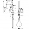 Hansgrohe Talis M54 drezová batéria 210 2jet s vyťahovacou sprškou, chróm, 72800000