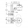 Grohe Vitalio Start sprchový systém 250 s termostatom, 9,5 l/min, 2 prúdy, chróm 26816000