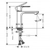 Hansgrohe Rebris S umývadlová batéria 110, CoolStart, chróm, 72520000