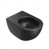 RAVAK Chrome závesná WC misa Uni, RimOff, čierna matná X01794