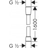 Hansgrohe sprchová hadica Isiflex 160 cm s klznou koncovkou proti pretočeniu chróm 28276000