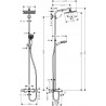 Hansgrohe Crometta sprchový systém E 240 1jet Showerpipe s termostatom k vani chróm, 27298000