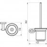 Ravak Chrome držiak WC kefy CR 410 sklo chróm X07P196