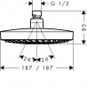 Hansgrohe Croma Select E hlavová sprcha 180 2jet EcoSmart + sprchové rameno biela/chróm, 26528400S13