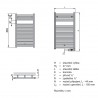 ZEHNDER Virando Electric - elektrický radiátor 918 x 500 mm s vykurovacou tyčou 500W RAL9016 ,biela, ABE-090-050/TF