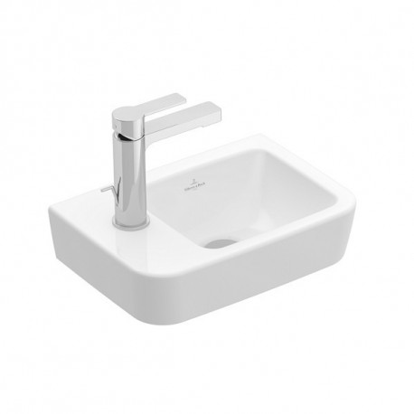 VILLEROY & BOCH O.Novo umývadielko 36 x 25cm s otvorom pre batériu vľavo bez prepadu biela 43423701