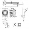 Hansgrohe Vernis Shape sprchový systém 8v1 s hlavovou sprchou Raindance E s termostatom a ručnou sprchou Select chróm 26238CP21