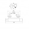 Ravak 10° Free termostatická sprchová batéria TD F 033.00/150 mm, na stenu, chróm X070140