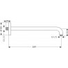 RUBINETA OLO horná sprcha 250x250mm 1jet 622077 + rameno 400mm chróm, 426123