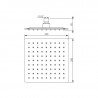 RUBINETA OLO horná sprcha 250x250mm 1jet 622077 + rameno 400mm chróm, 426123