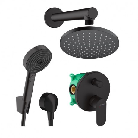 Hansgrohe VERNIS Blend zostava s hlavovou sprchou a ruč sprch matná čierna 71466670SET1OSPR