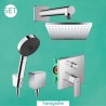 Hansgrohe VERNIS Shape sprchový systém s hlavovou a ručnou sprchou PULSIFY 3jet EcoSmart, chróm, 71468000SET1OSPR