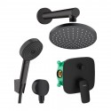 Hansgrohe Logis sprchová zostava s pákovu batériou pod omietku, SET 5v1, matná čierna 440903