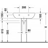 Duravit D-CODE 65 x 50 cm umývadlo s otvorom pre batériu, biele 23106500002