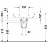 Duravit D-CODE 65 x 50 cm umývadlo s otvorom pre batériu, biele 23106500002