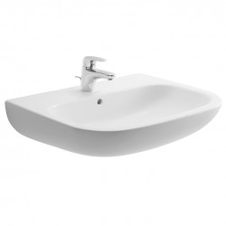 Duravit D-CODE 55 x 43 cm umývadlo s otvorom pre batériu, biele 23105500002