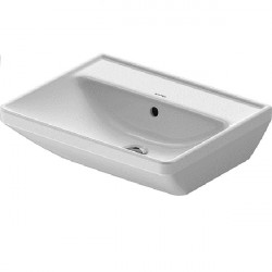 Duravit D-NEO umývadlo 55 x 44 cm s prepadom, bez otvoru pre batériu, biele 2366550060