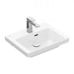 Villeroy & Boch SUBWAY 3.0 umývadlo s prepadom s otvorom pre batériu 500 x 400 m, biela Alpin, 4370FF01