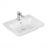 Villeroy & Boch SUBWAY 3.0 umývadlo s prepadom s otvorom pre batériu spodná strana brúsená, 600 x 470 mm, biela Alpin, 4A706G01