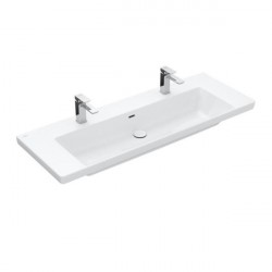 Villeroy & Boch SUBWAY 3.0 umývadlo na skrinku s prepadom s otvorom pre batériu , 1300 x 470 mm, Stone White Ceramic Plus, 4A70