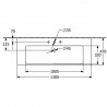 Villeroy & Boch SUBWAY 3.0 umývadlo na skrinku bez prepadu bez otvoru pre batériu , 1300 x 470 mm, Biela Alpin , 4A70D301