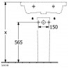 Villeroy & Boch SUBWAY 3.0 umývadlo na skrinku bez prepadu s otvorom pre batériu , 650 x 470 mm, Biela Alpin , 4A706601