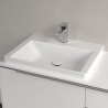 Villeroy & Boch SUBWAY 3.0 umývadlo na skrinku s otvorom pre batériu, bez prepadu, 600 x 470 mm, Biela Alpin Ceramic Plus 4A706