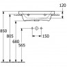 Villeroy & Boch SUBWAY 3.0 umývadlo bez prepadu s otvorom pre batériu spodná strana brúsená, 600 x 470 mm, Biela Alpin, 4A706L0