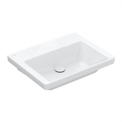 Villeroy & Boch SUBWAY 3.0 umývadlo na skrinku bez prepadu bez otvoru pre batériu , 600 x 470 mm, Biela Alpin Ceramic Plus, 4A7