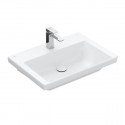 Villeroy & Boch SUBWAY 3.0 umývadlo na skrinku bez prepadu s otvorom pre batériu , 650 x 470 mm, Stone White Ceramic Plus, 4A70