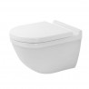 DURAVIT Starck 3 závesná WC misa Rimless so sedátkom SoftClose, upevnenie Durafix, biela 45270900A1