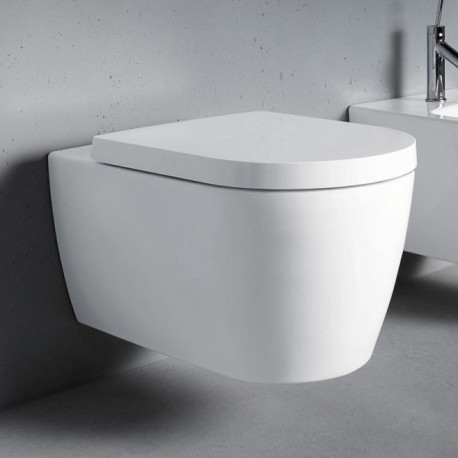 Duravit ME by Starck závesné WC s doskou SoftClose, Rimless, s WonderGliss, biela 45290900A11