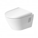 Duravit D-NEO závesná WC misa 37 x 48 cm Compact, Rimless, 2587090000 + WC sedátko SoftClose 0021690000, biela 45870900A1