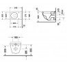 DURAVIT Starck 3 set 2v1 závesná WC misa 36 x 54 cm so sedátkom SoftClose biela - set 42000900A1