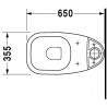 DURAVIT D-CODE misa pre kombi WC, odpad spodný, hlboké splachovanie, biela s HygieneGlaze 21110120002