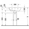 DURAVIT Me by Starck 60 x 46 cm umývadlo s prepadom, biele 2335600000