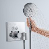 Hansgrohe ShowerSelect termostatická batéria pre 2 spotrebiče k telesu pod omietku s prípojom hadice a držiakom chróm, 15765000