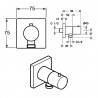 HANSA Matrix prípojka hadice s ventilom chróm, 51570172