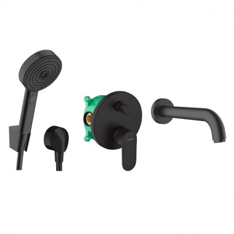 Hansgrohe VERNIS Blend zostava s vaňovým výtokom a ruč sprch matná čierna 71466670SET1O